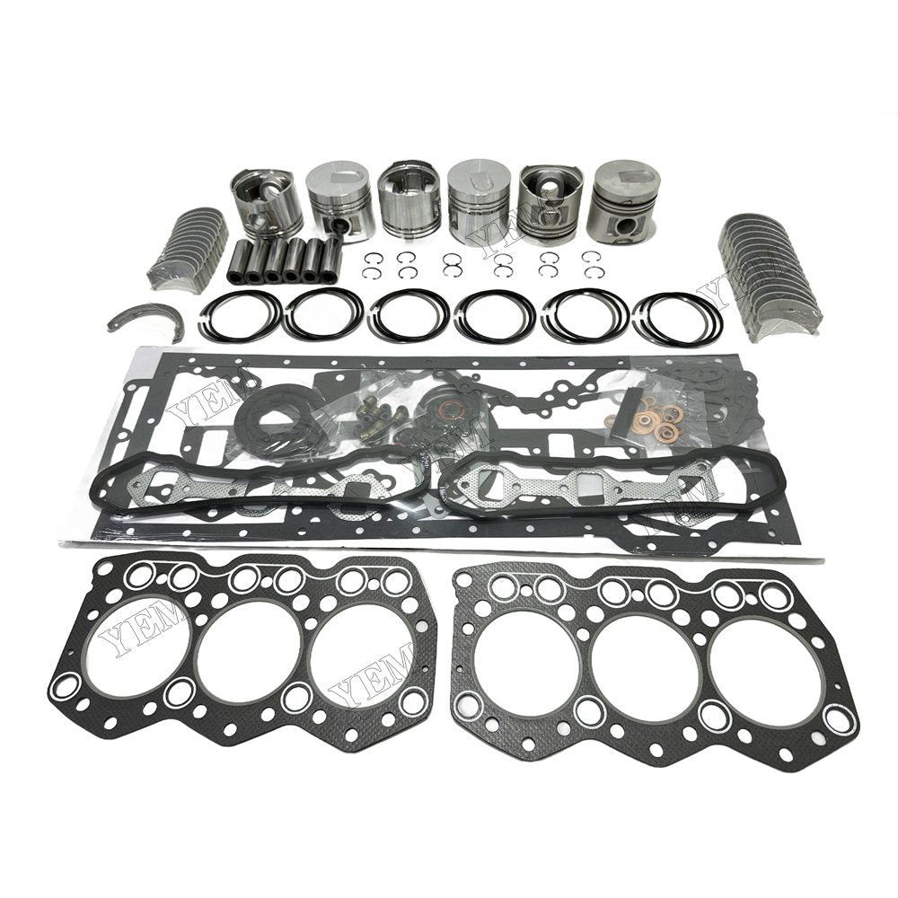 Piston With ring set Gasket kit main and connecting rod bearings Set For Mitsubishi S6E2 Engine