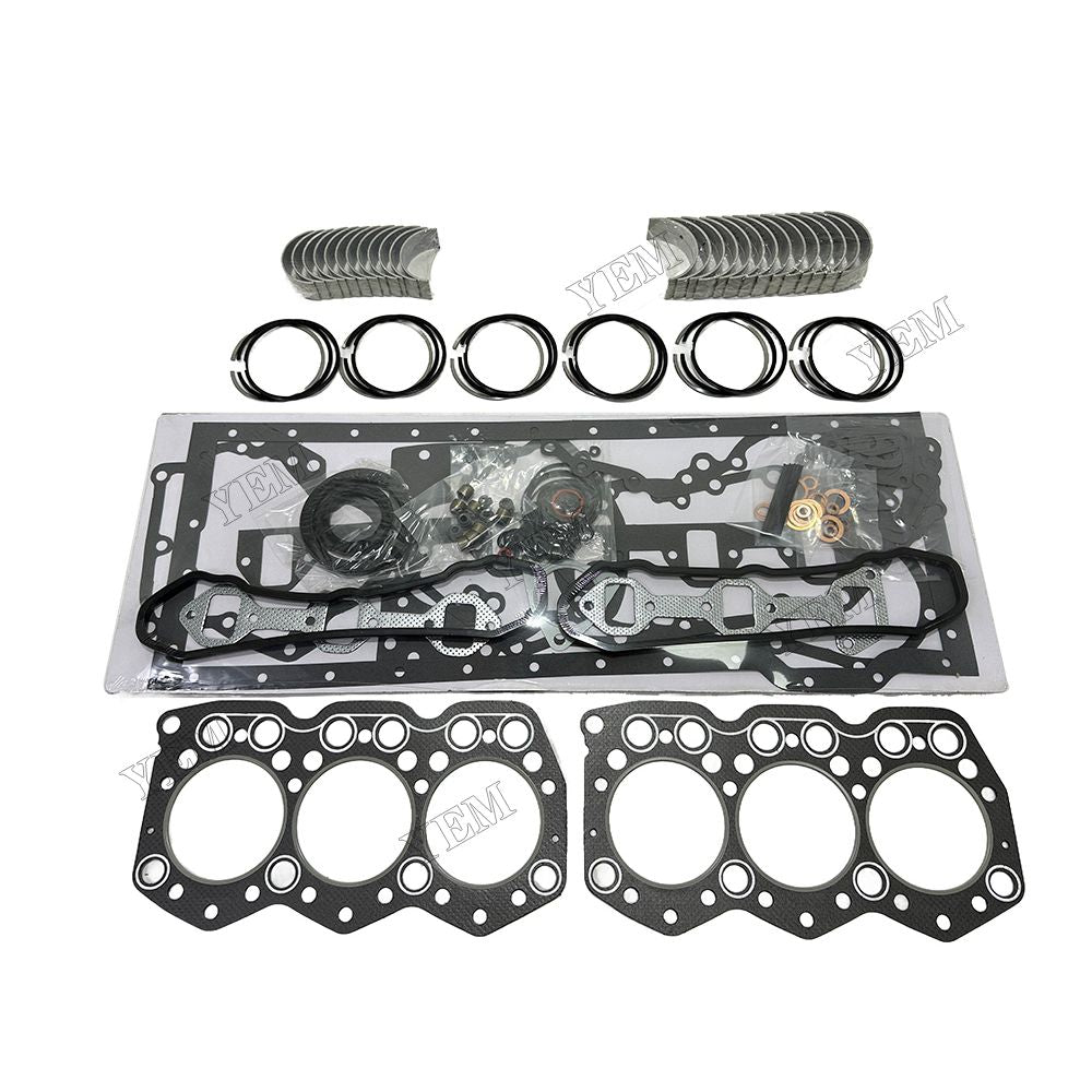 Piston ring set Gasket kit main and connecting rod bearings For Mitsubishi S6E2 Engine Foe Mitsubishi