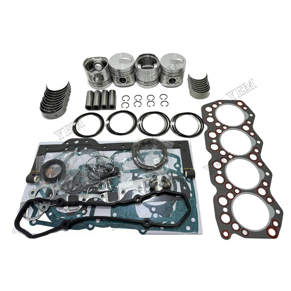 Piston and piston ring set Gasket kit main and connecting rod bearings For Mitsubishi S4E Engine