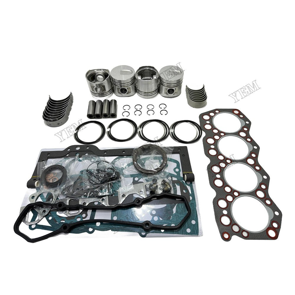 Piston and piston ring set Gasket kit main and connecting rod bearings For Mitsubishi S4E Engine Foe Mitsubishi