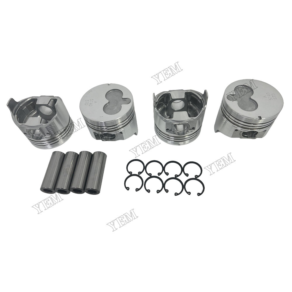 4LC1 Piston and piston ring set For Isuzu