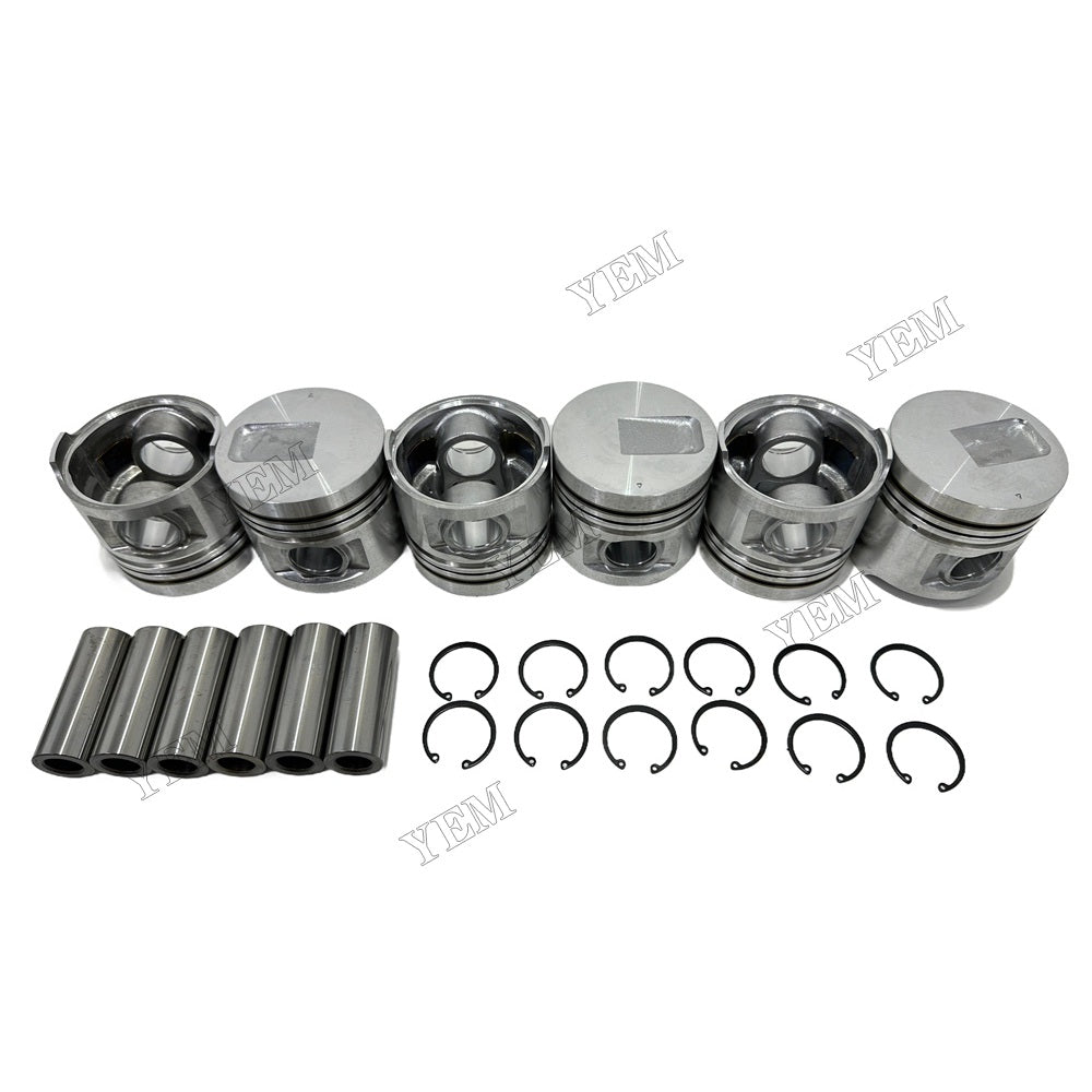 Piston and piston ring set For Mitsubishi S6S Engine Foe Mitsubishi