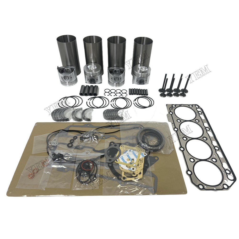 4TNE86 Engine Overhaul Kit Main And Rod bearings Gasket Set Valve Guide For Yanmar