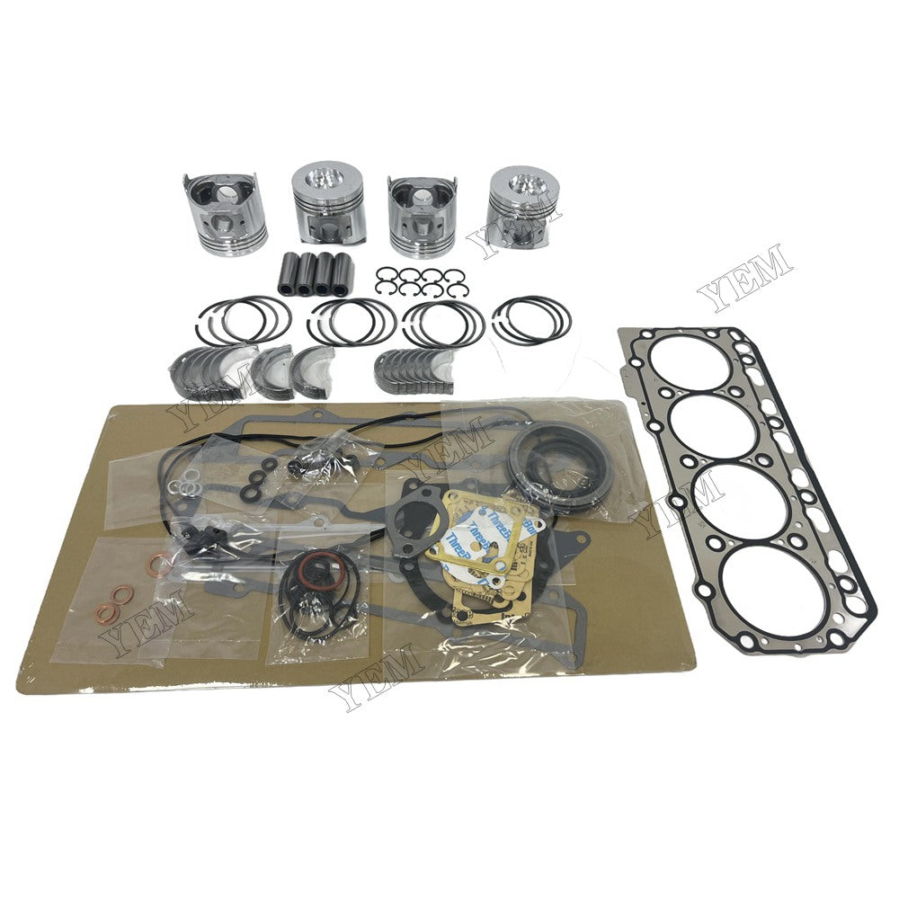 4TNE86 Piston and piston ring set Gasket kit main and connecting rod bearings For Yanmar