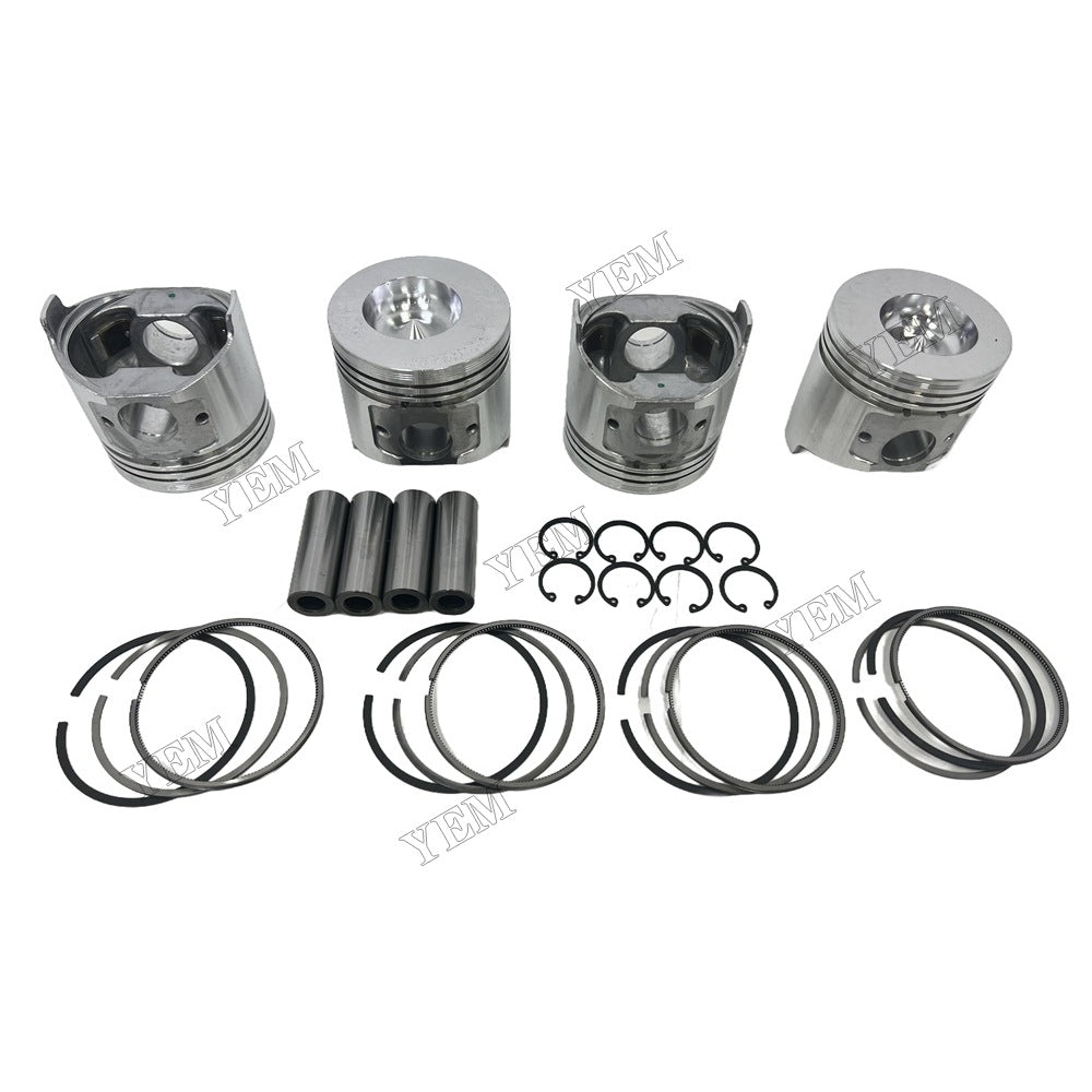 Piston and piston ring set For Yanmar 4TNE86 Engine