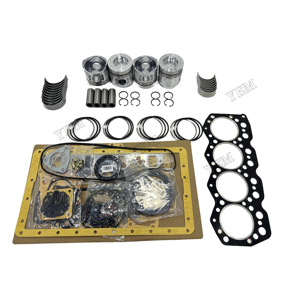 Piston and piston ring set Gasket kit main and connecting rod bearings For Mitsubishi S4K Engine