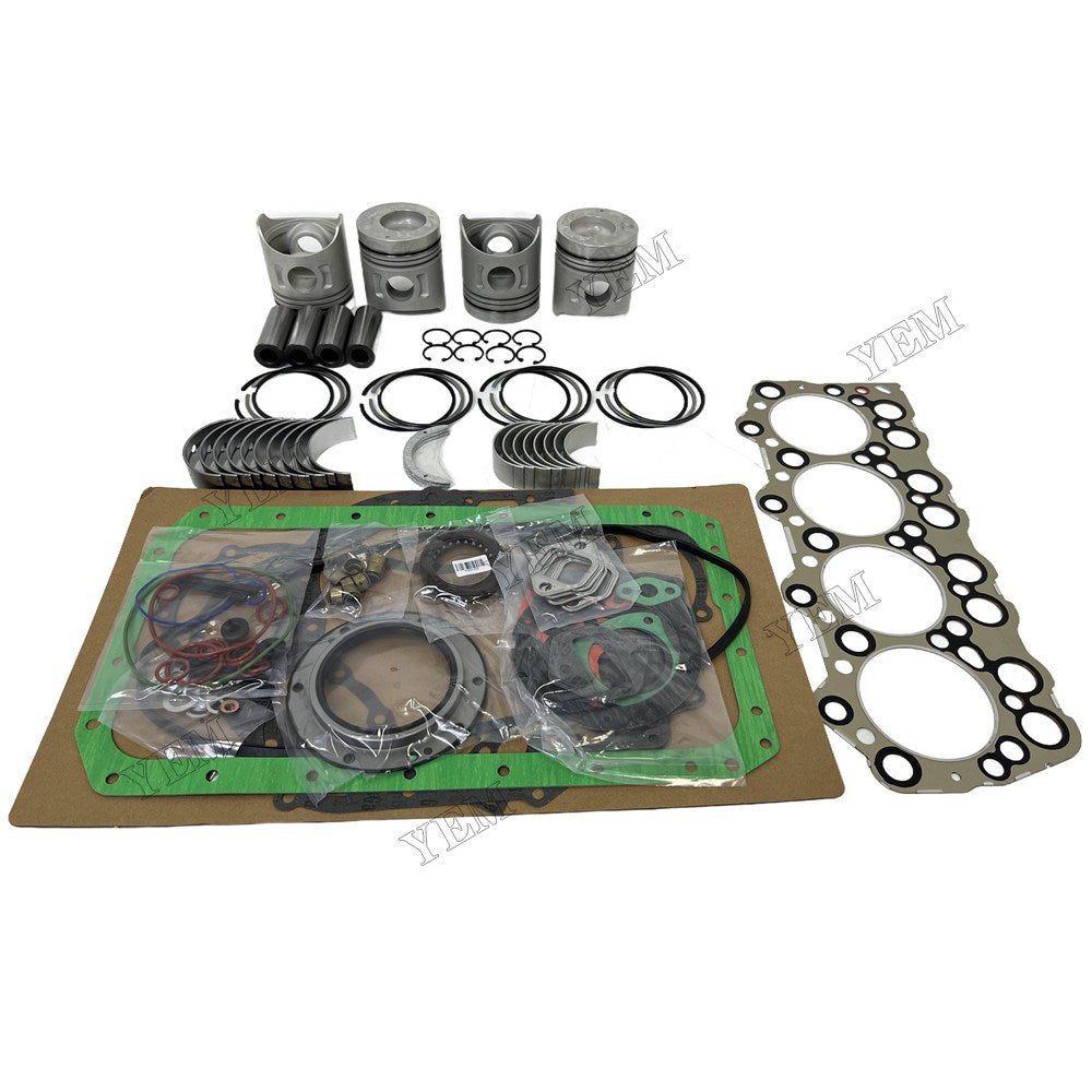 Piston With ring set Gasket kit main and connecting rod bearings Set For Mitsubishi 4D31 Engine