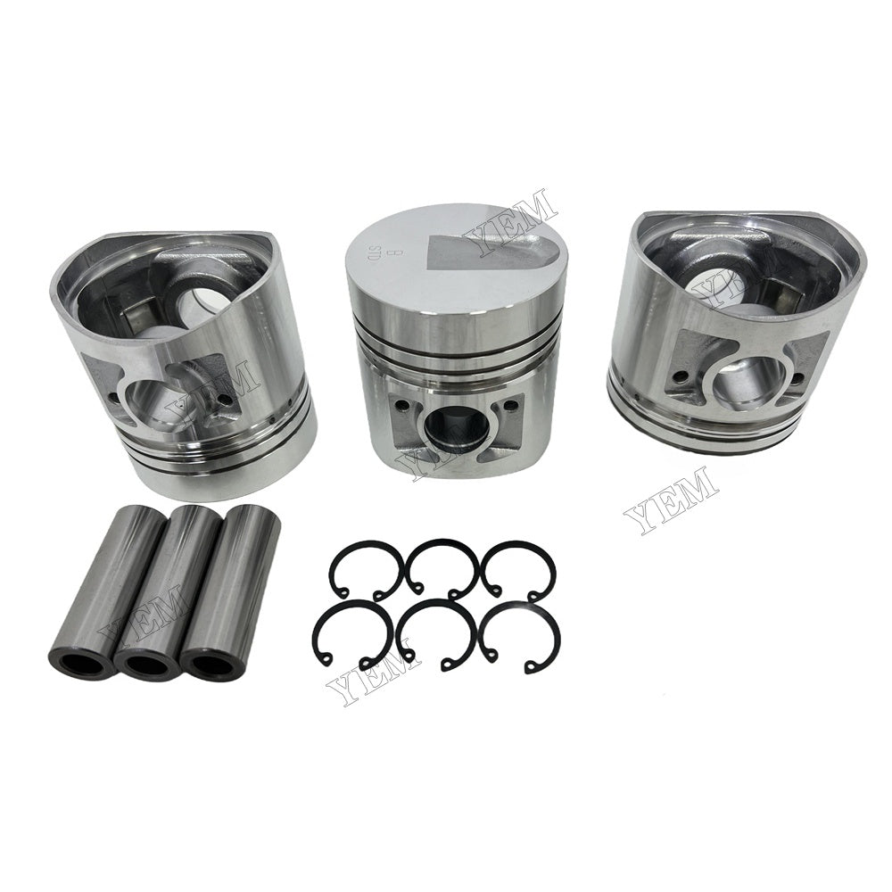 Piston and piston ring set For Mitsubishi S3E9 Engine
