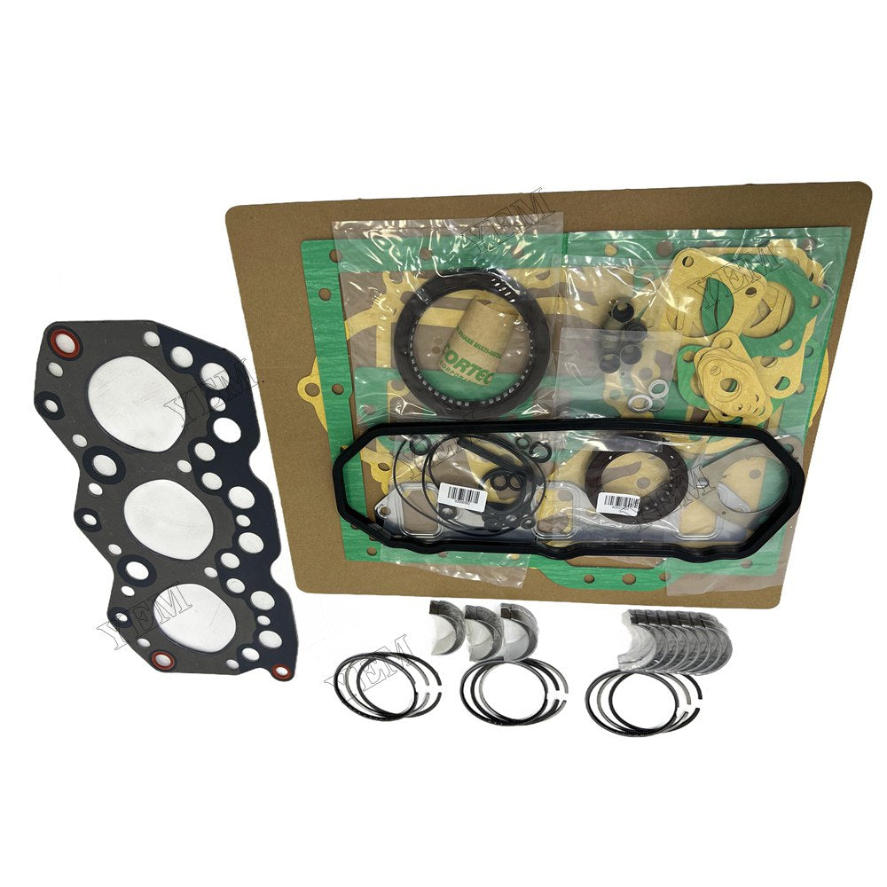 Piston ring set Gasket kit main and connecting rod bearings For Mitsubishi S3E9 Engine