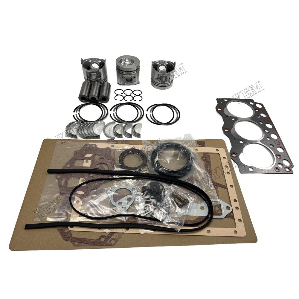 Piston With ring set Gasket kit main and connecting rod bearings Set For Komatsu 3D95 Engine
