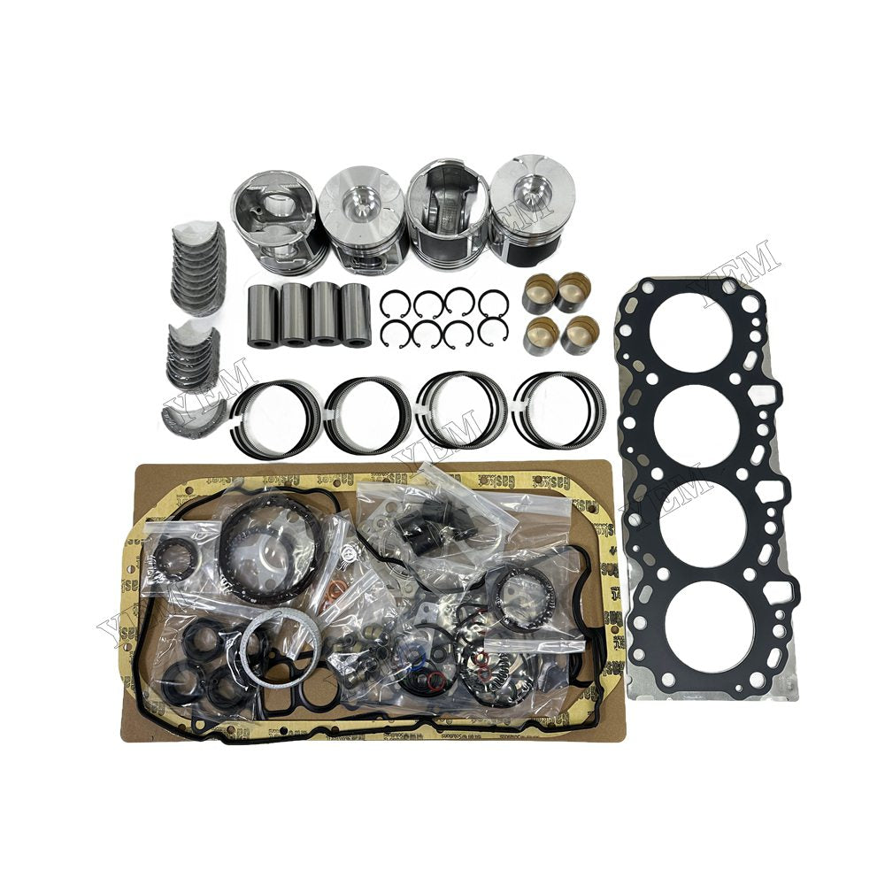 Piston With ring set Gasket kit main and connecting rod bearings Set For Toyota 2KD Engine