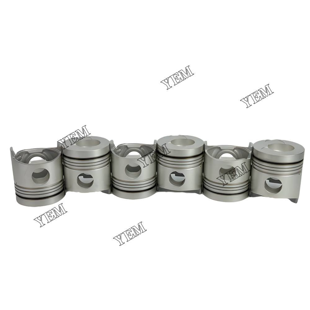 YEM Parts 6X 13216-1370 Piston std size 124mm For Hino EM100 diesel engine Engine For Hino