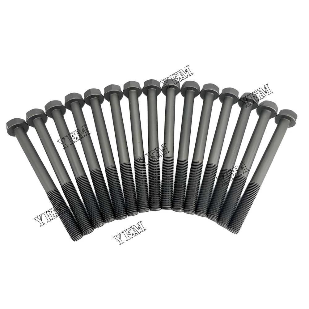YEM Parts 15X 5090090360 Cylinder Head Bolt For Isuzu 3AB1 Iseki TS3510 TS4510 tractor