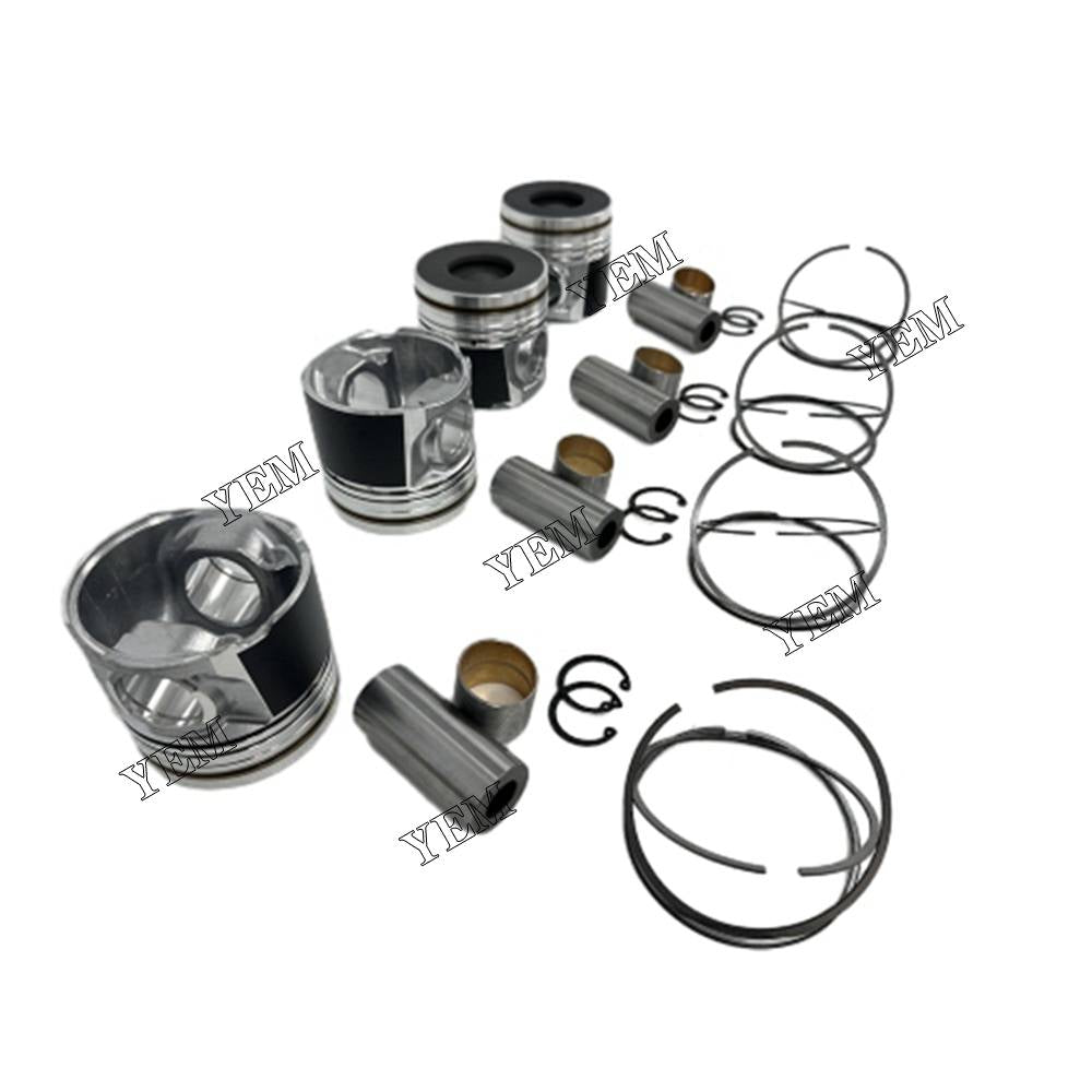 YEM Parts 4X Piston With Rings For Isuzu 4JK1 diesel engine spare parts For Isuzu