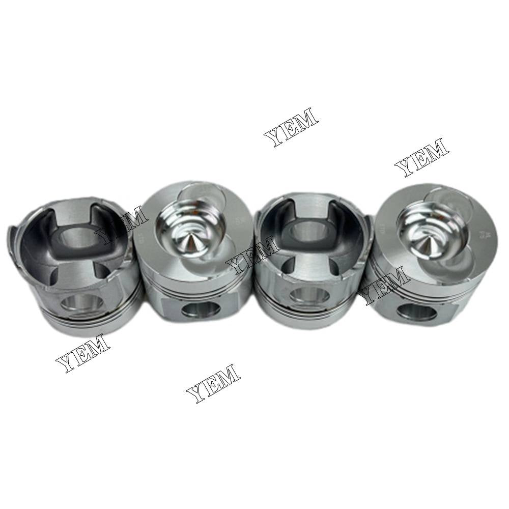 YEM Parts 4X Piston std size 100mm For Yanmar 4TN100 crawler excavator Engine For Yanmar