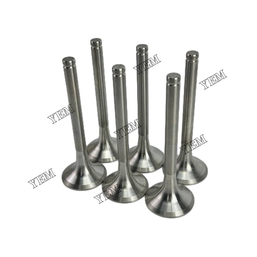 YEM Parts 6X Exhaust Valve For Doosan D2876 diesel engine spare parts For Doosan