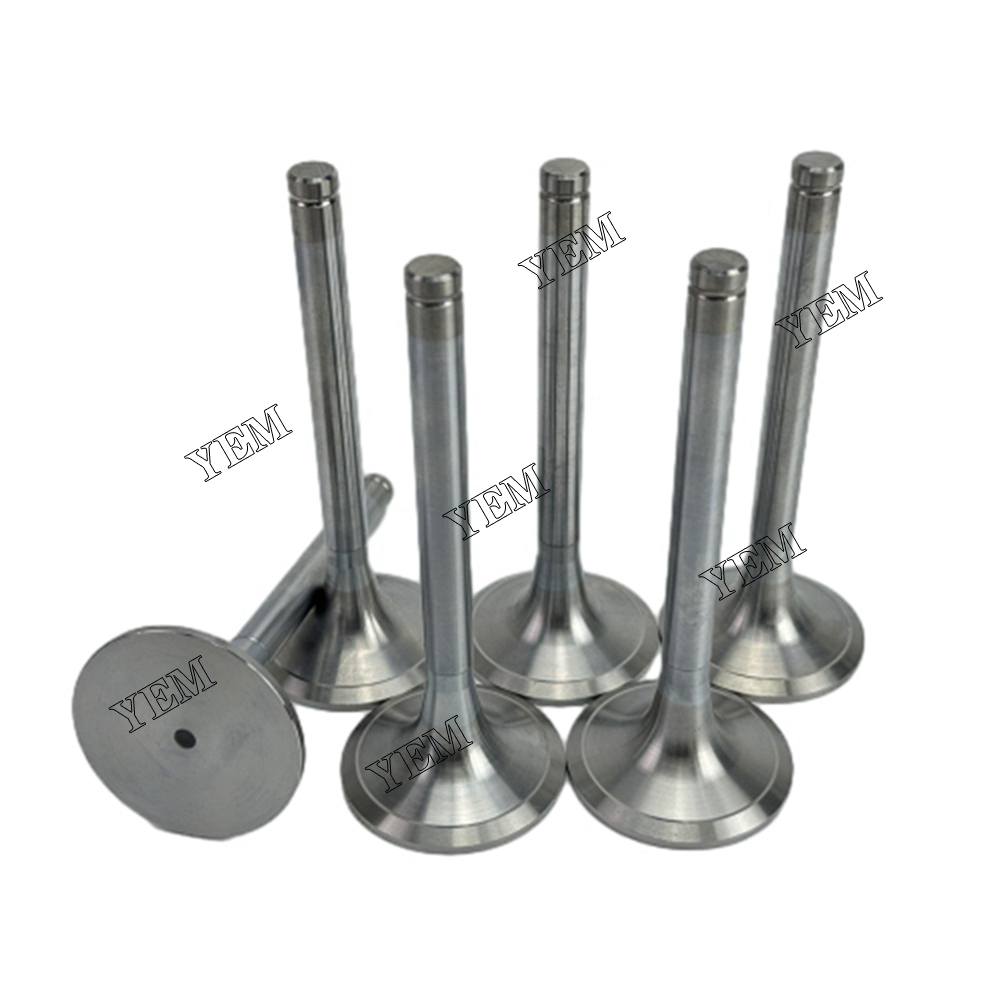 YEM Parts 6X Intake & Exhaust Valve For Doosan D2876 Engine (Fit For One Engine) For Doosan