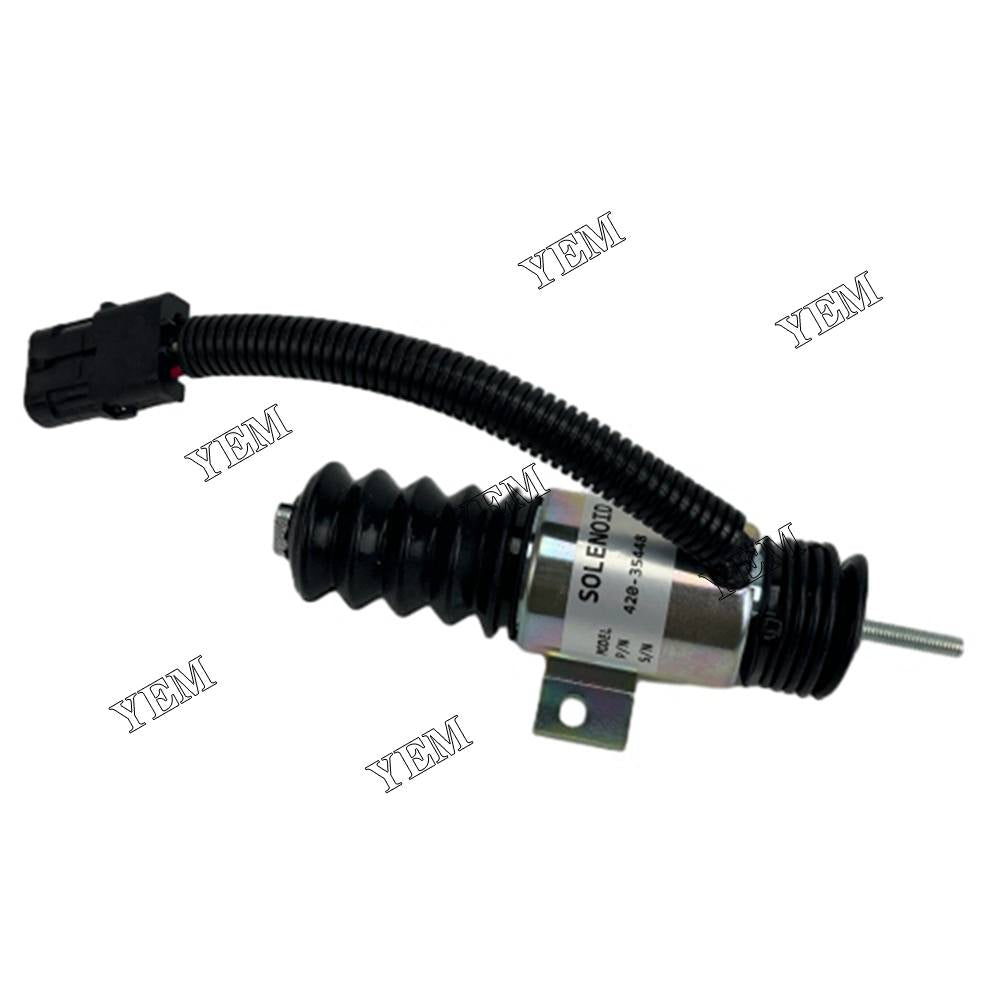YEM Parts 420-35448 836664211 HD46647211 Fuel Shutoff Solenoid 12V Fo Skid Steer 930A