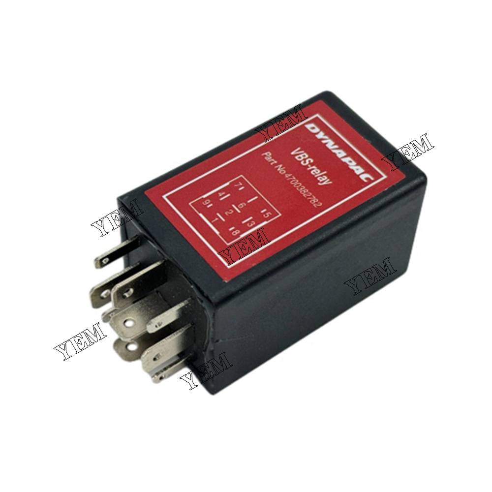YEM Parts 9 Pins Roller Grader VBS Relay 4700382782 For Dynapac 382782 CC422 CC522 CC622