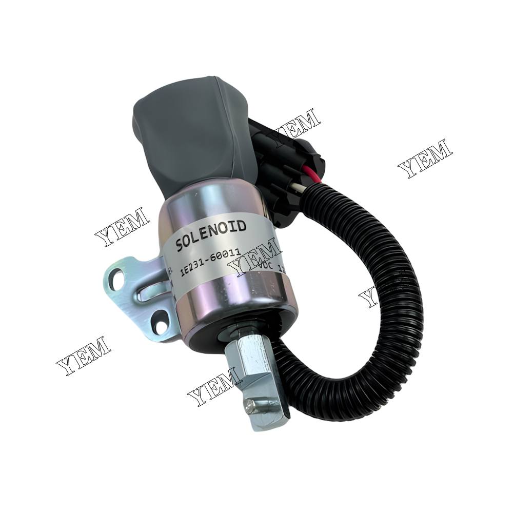 YEM Parts 1E231-60011 Solenoid Valve 12V For Kubota Z482 Gehlmax MB 048 excavator Engine For Kubota