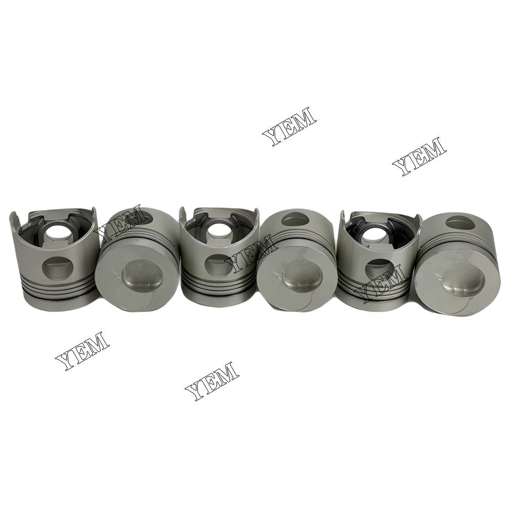 YEM Parts 6X 13216-2100 Piston std size 110mm For Hino H07C diesel engine Engine For Hino