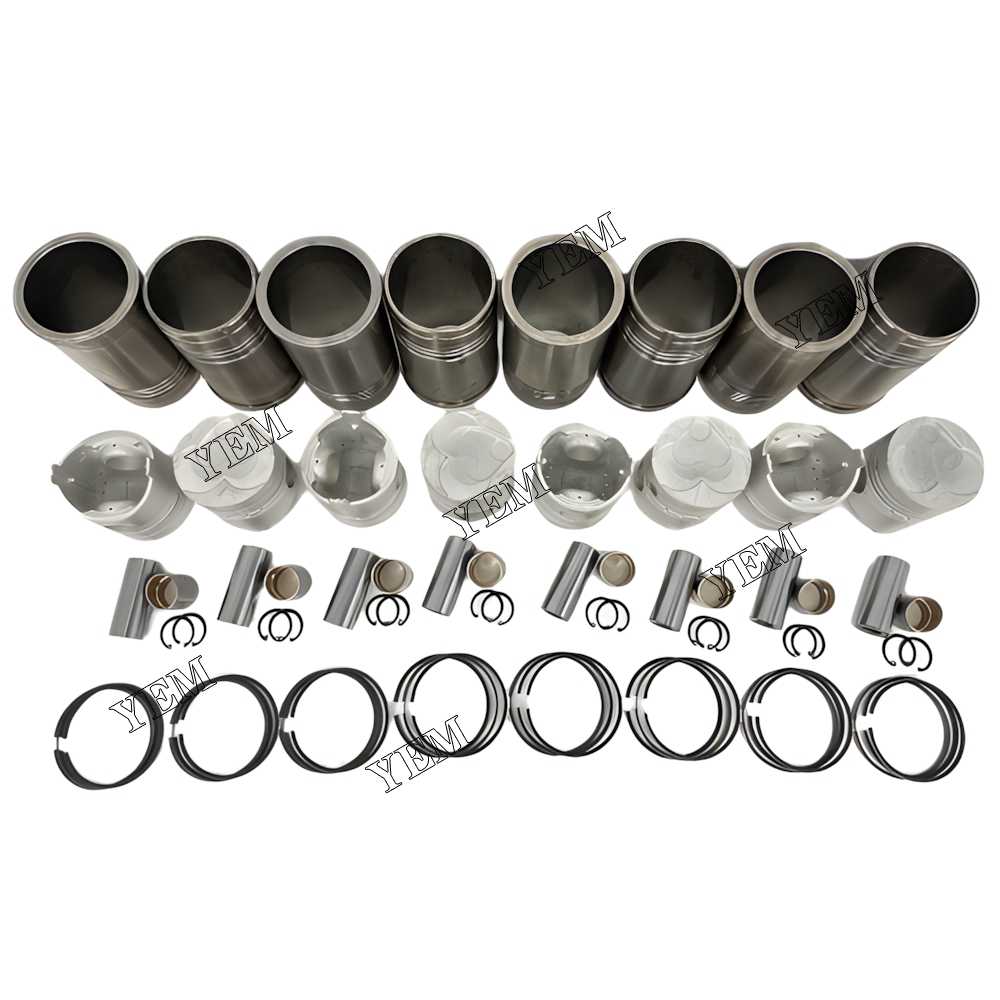 YEM Parts 8X Cylinder Liner Kit For Mitsubishi 8DC2 diesel engine spare parts