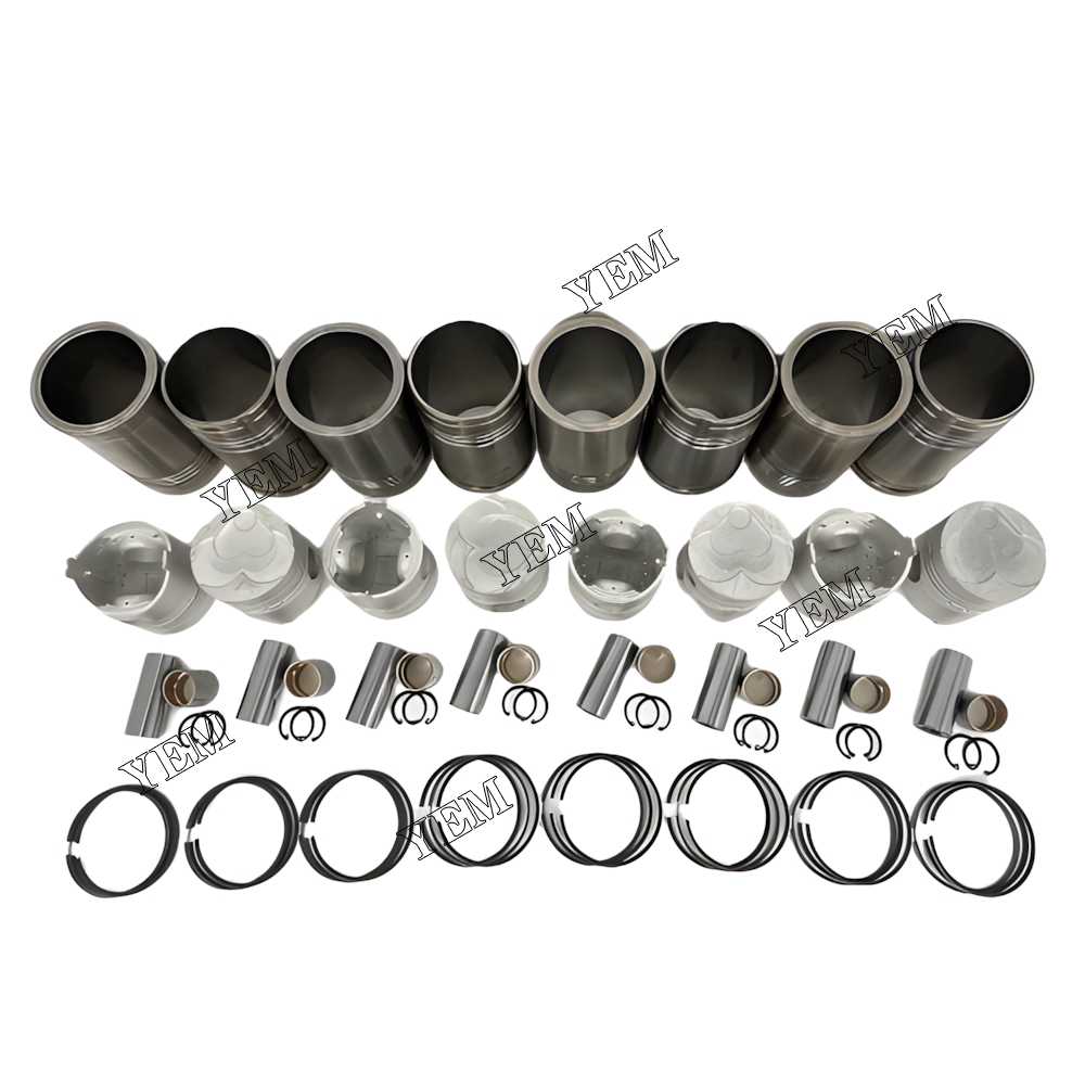 YEM Parts 8X Cylinder Liner Kit For Mitsubishi 8DC2 diesel engine spare parts For Mitsubishi