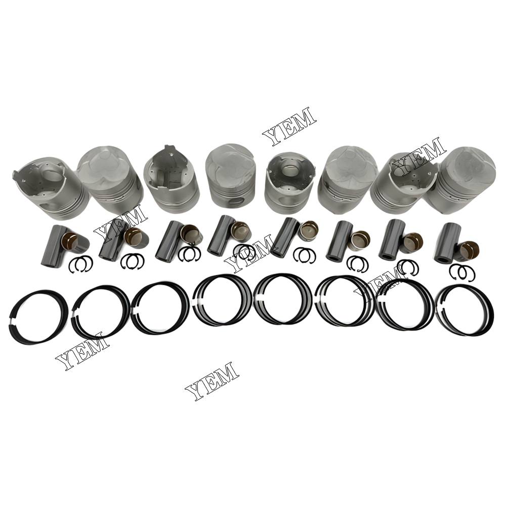 YEM Parts 8X Piston With Rings For Mitsubishi 8DC2 diesel engine spare parts