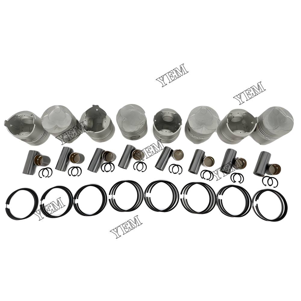 YEM Parts 8X Piston With Rings For Mitsubishi 8DC2 diesel engine spare parts For Mitsubishi