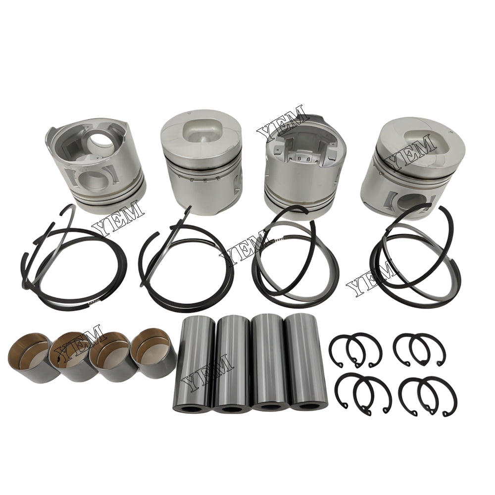 YEM Parts 4X Piston Kit For Isuzu 4BC2 TCM FD 25 2 T Blade diesel forklift Engine For Isuzu