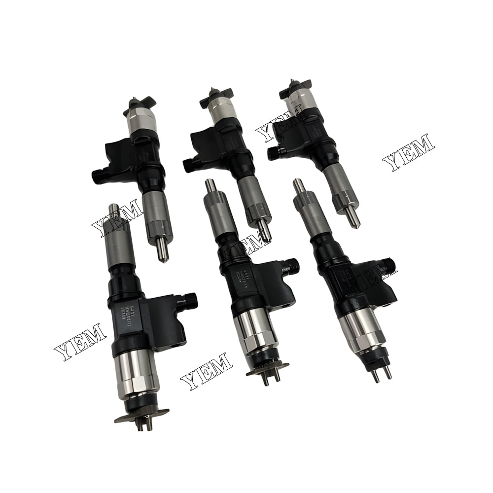 YEM Parts 6X 095000-5471 Fuel Injector For Isuzu 6HK1 Hitachi ZX38 excavator Engine
