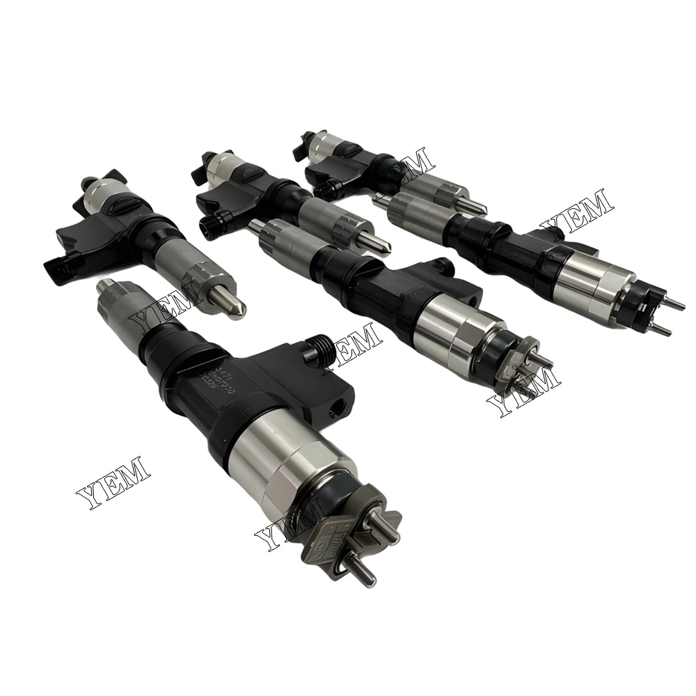 YEM Parts 6X 095000-5471 Fuel Injector For Isuzu 6HK1 Hitachi ZX38 excavator Engine For Isuzu
