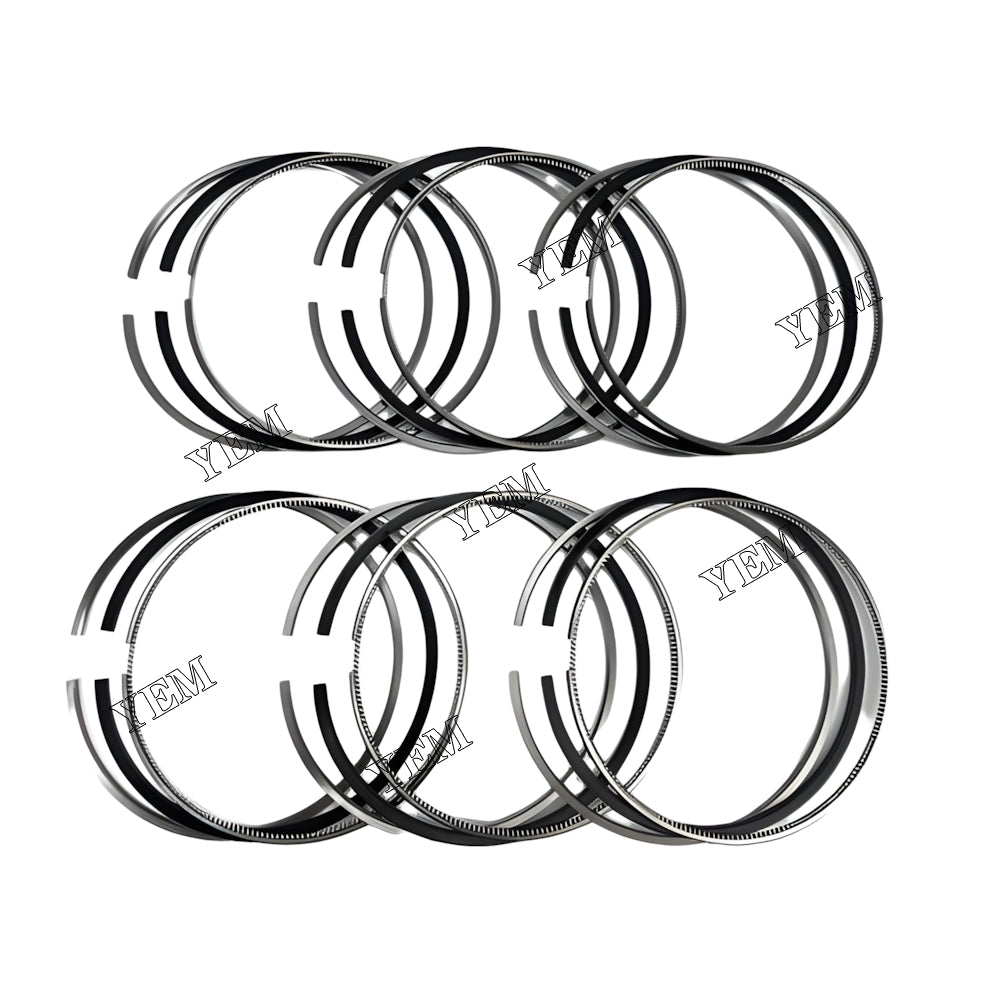 YEM Parts 6X 6218-71-4110 Piston Rings Set 170mm For Komatsu 6D170 mobile reclaimer Engine