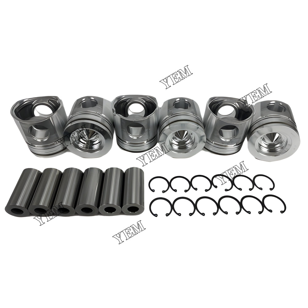 YEM Parts 6X 4089950 4897512 Piston std size 102mm For Cummins ISB215 Engine