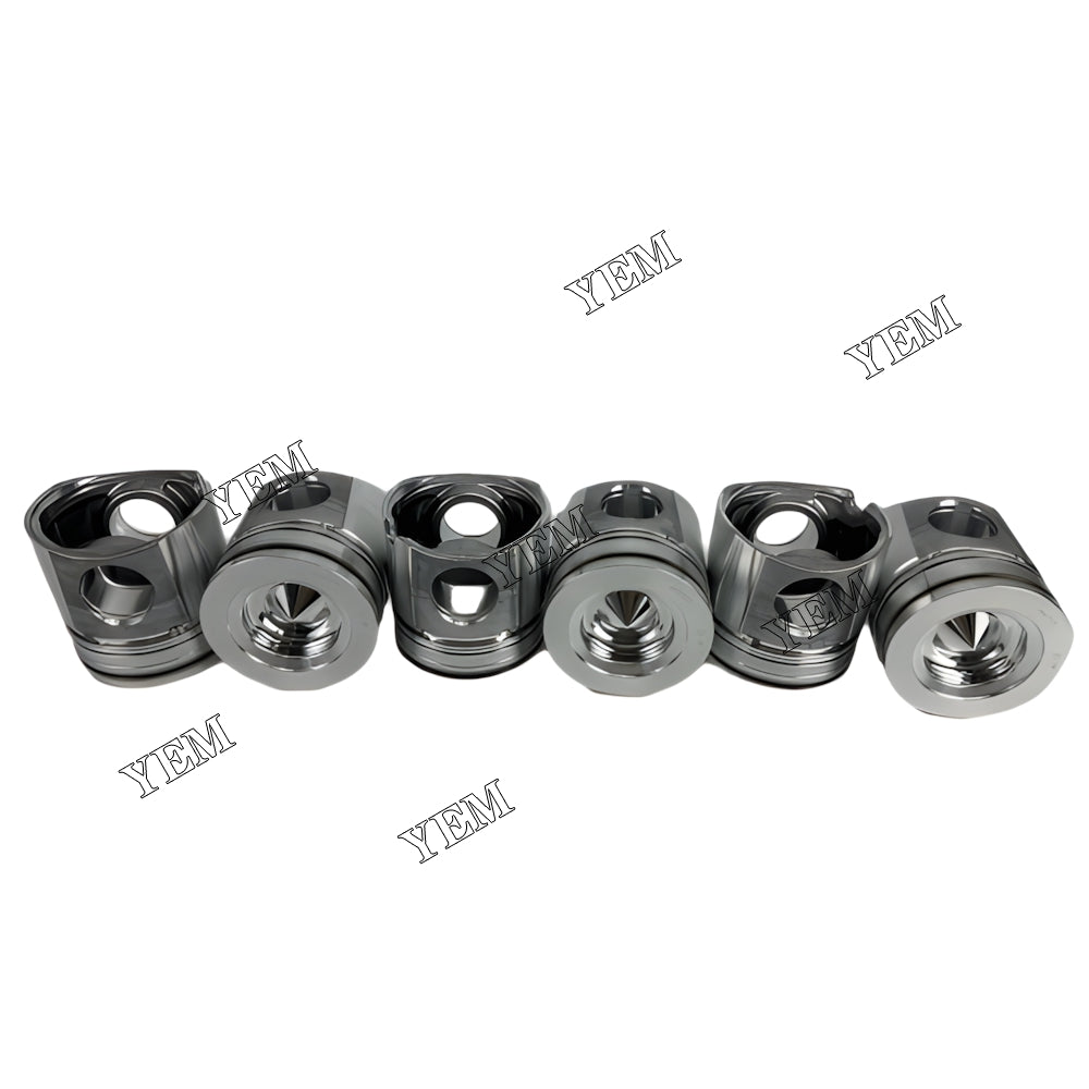 YEM Parts 6X 4089950 4897512 Piston std size 102mm For Cummins ISB215 Engine For Cummins