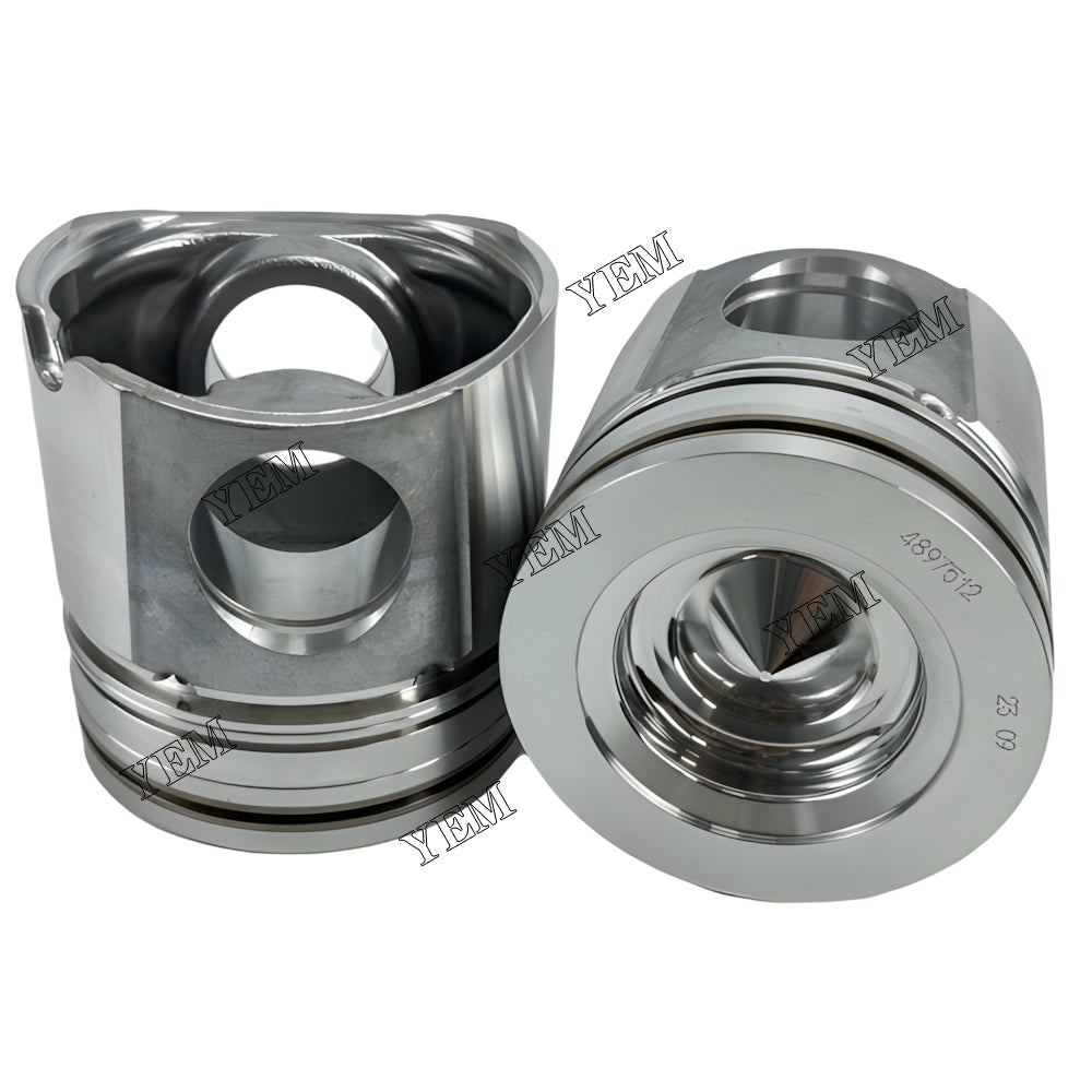 YEM Parts 6X 4089950 4897512 Piston std size 102mm For Cummins ISB215 Engine For Cummins