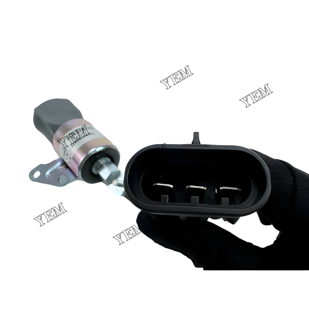 YEM Parts 12V Fuel ShutDown Solenoid 1E231-60011 for Kubota Engine V2203 D722 D902 Z482 For Doosan