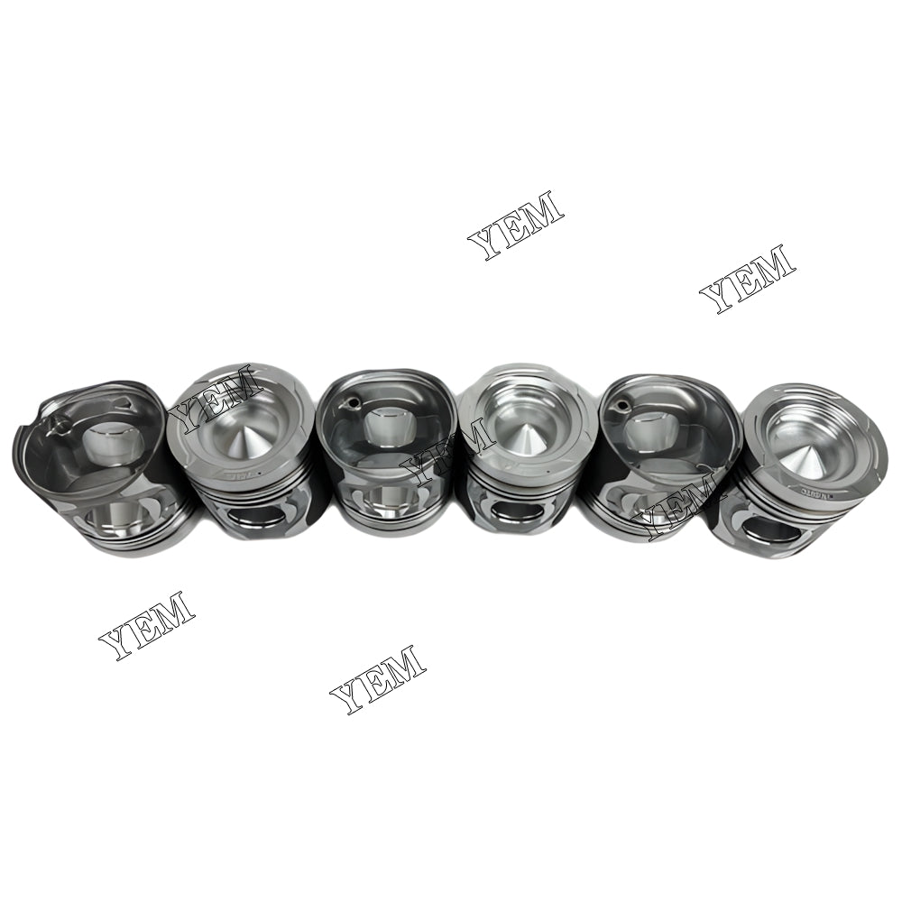 YEM Parts 6X 0239A Piston std size 100mm For Doosan DL06 DX 140 W excavator Engine For Doosan