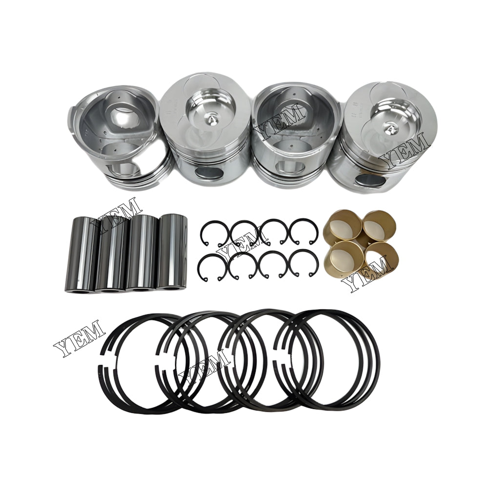 YEM Parts 4X Piston With Rings For YUNNEI YN38GBZ diesel engine spare parts For YUNNEI