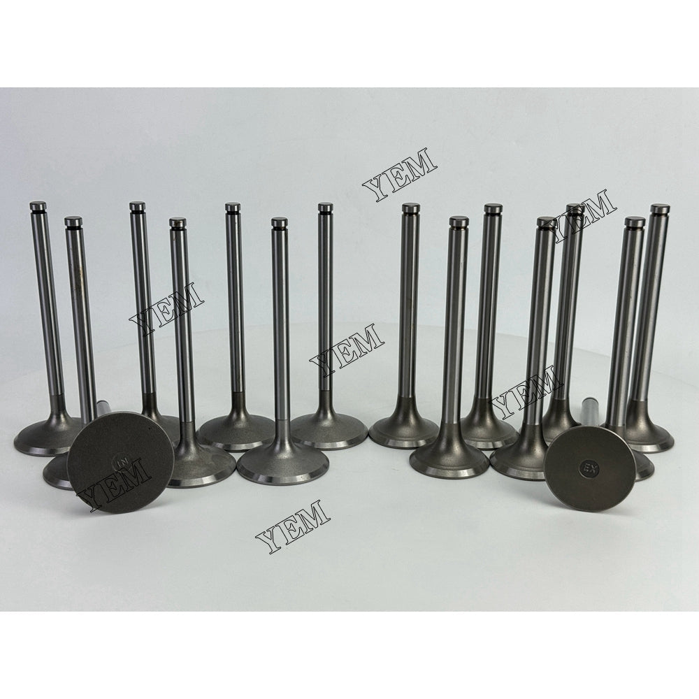 YEM Parts 16X Intake & Exhaust Valve For Nissan RF8 Engine (Fit For One Engine) For Nissan