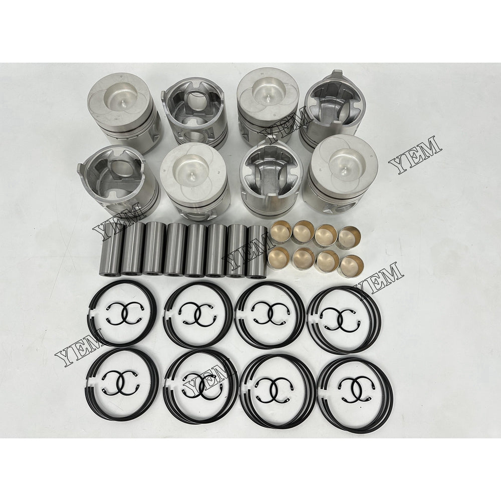 YEM Parts 8X Piston With Rings For Nissan RF8 diesel engine spare parts