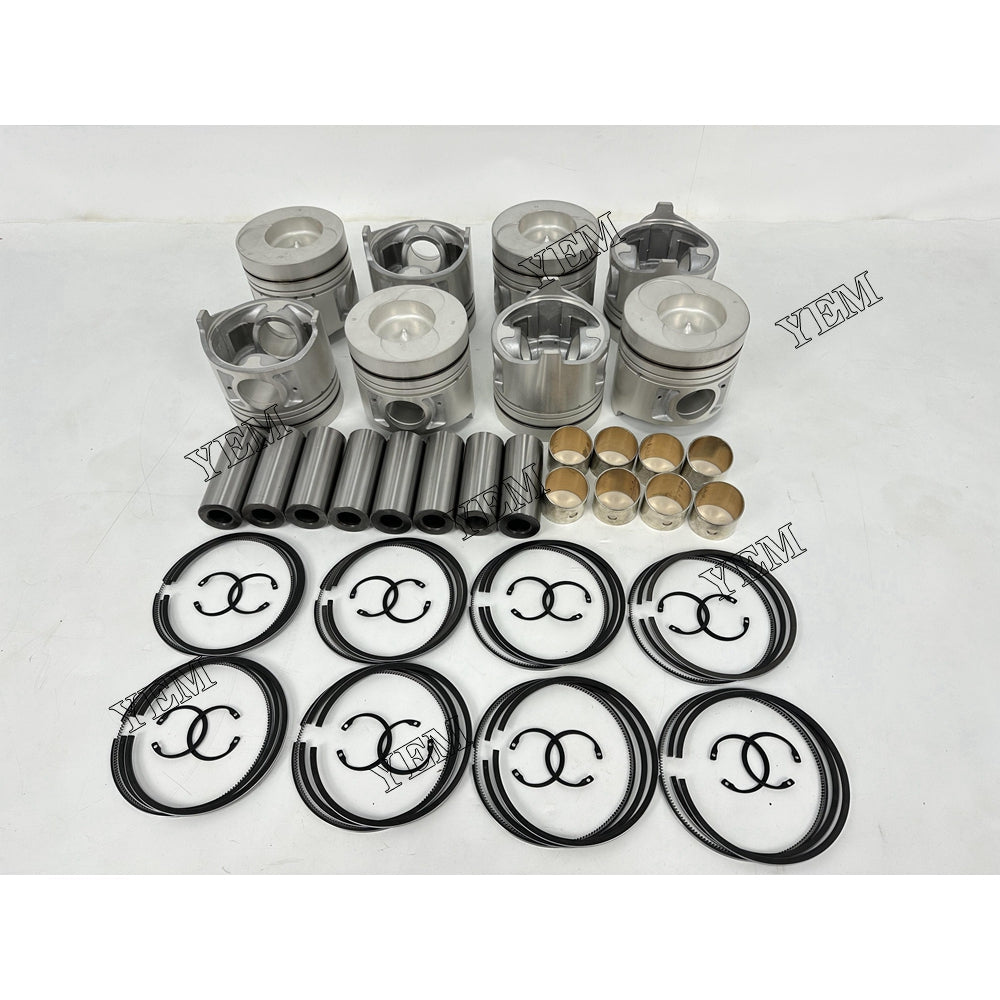 YEM Parts 8X Piston With Rings For Nissan RF8 diesel engine spare parts For Nissan