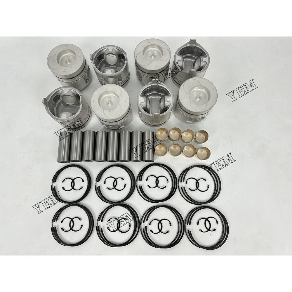 YEM Parts 8X Piston With Rings For Nissan RF8 diesel engine spare parts For Nissan