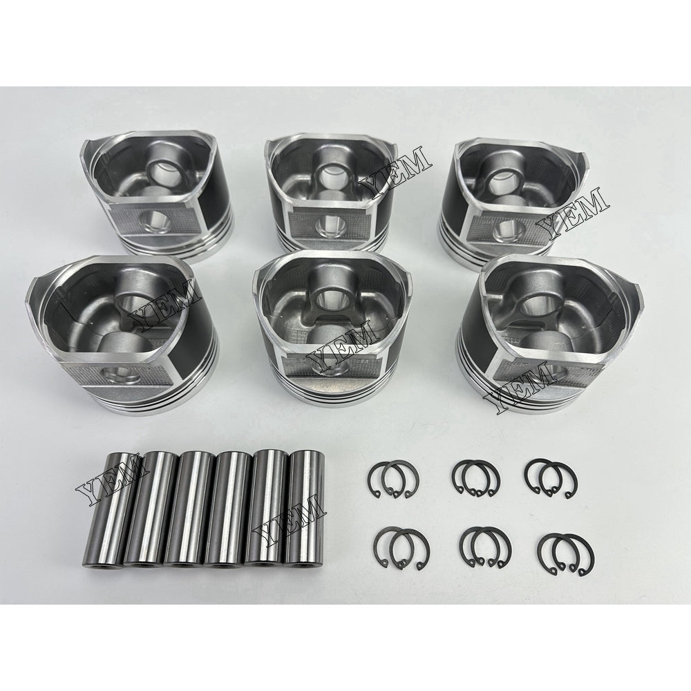YEM Parts 6X Piston std size 99.5mm For Nissan TB45 diesel engine spare parts For Nissan