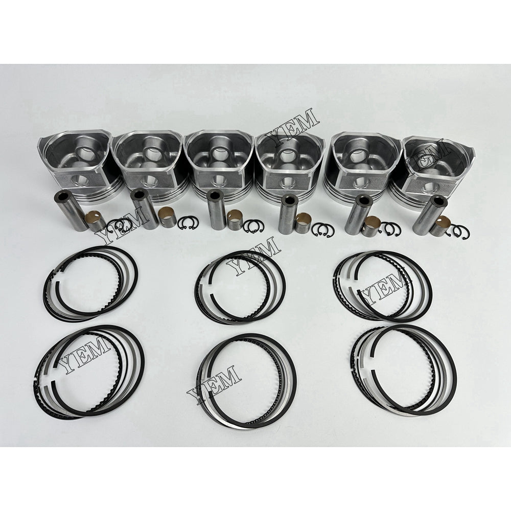 YEM Parts 6X Piston With Rings For Nissan TB45 diesel engine spare parts
