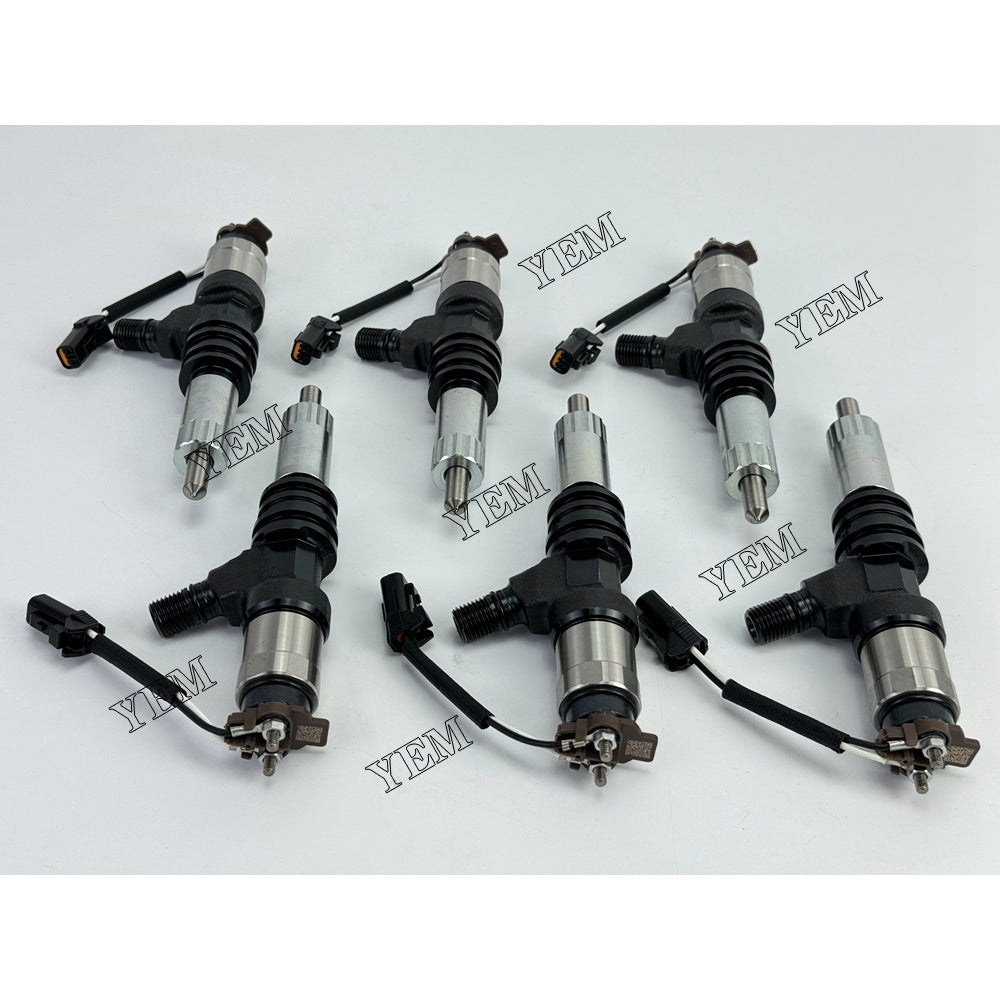 YEM Parts 6X ME302143 095000-5450 Fuel Injector For Mitsubishi 6M60 FD150AN forklift For Mitsubishi