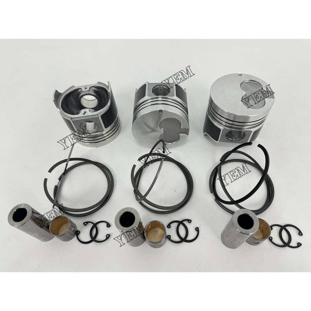 YEM Parts 3X Piston With Rings For Isuzu 3AE1 diesel engine spare parts