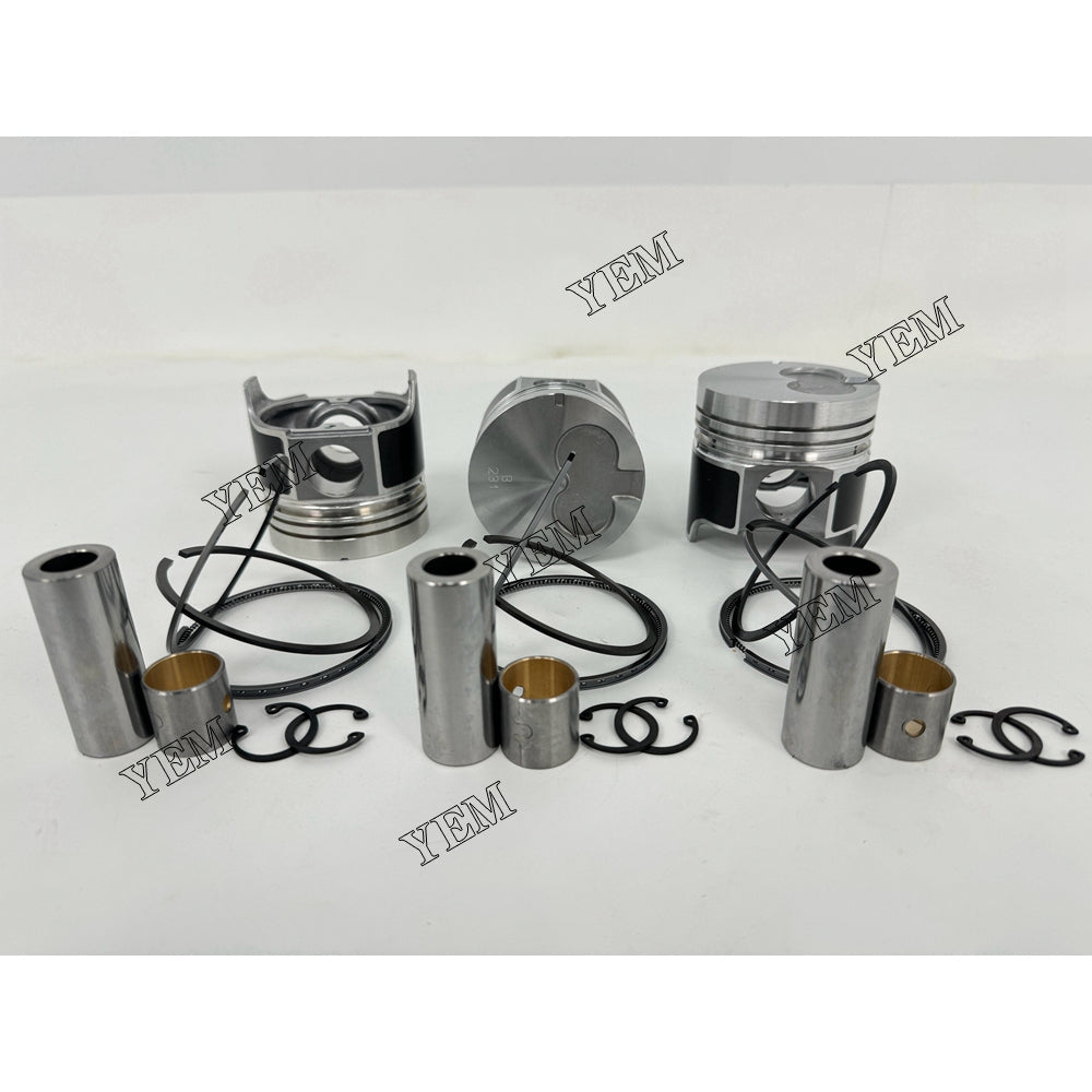YEM Parts 3X Piston With Rings For Isuzu 3AE1 diesel engine spare parts For Isuzu