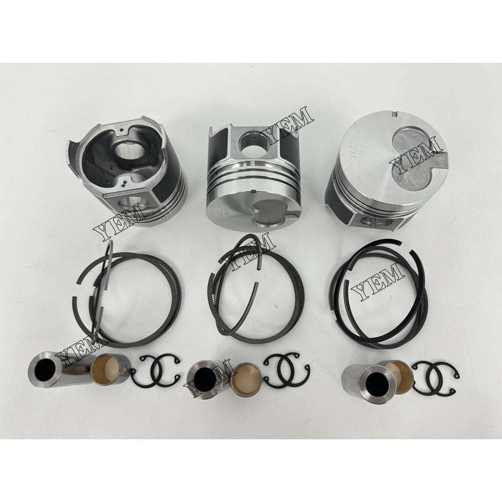 YEM Parts 3X Piston With Rings For Isuzu 3AE1 diesel engine spare parts For Isuzu