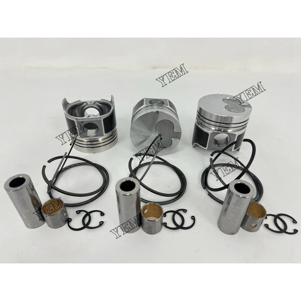 YEM Parts 3X Piston With Rings For Isuzu 3AE1 diesel engine spare parts For Isuzu